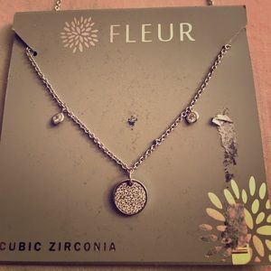 Fleur cubic zirconia necklace